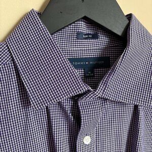 Purple Tommy Hilfiger Men's Dress Shirt